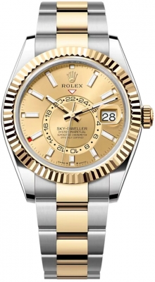 Rolex Sky Dweller 42mm 336933 Champagne Oyster watch