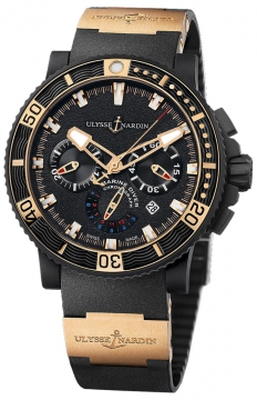Buy this new Ulysse Nardin Maxi Marine Diver Black Sea Chronograph 353-90-3 mens watch for the discount price of £15,930.00. UK Retailer.