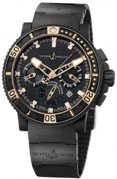 Buy this new Ulysse Nardin Maxi Marine Diver Black Sea Chronograph 353-90-3c mens watch for the discount price of £10,145.00. UK Retailer.