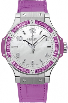 Buy this new Hublot Big Bang Quartz 38mm 361.sv.6010.lr.1905 Purple ladies watch for the discount price of £13,155.00. UK Retailer.