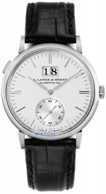 Buy this new A. Lange & Sohne Saxonia Outsize Date Automatic 38.5mm 381.026 mens watch for the discount price of £23,580.00. UK Retailer.