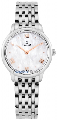 Buy this new Omega De Ville Prestige Quartz 27.5mm 434.10.28.60.05.001 ladies watch for the discount price of £2,640.00. UK Retailer.