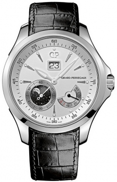 Buy this new Girard Perregaux Traveller Large Date Moonphases 49650-11-131-bb6a mens watch for the discount price of £8,405.00. UK Retailer.