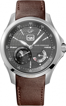 Buy this new Girard Perregaux Traveller Large Date Moonphases 49650-11-232-hbba mens watch for the discount price of £8,405.00. UK Retailer.