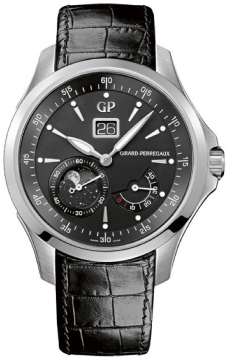 Buy this new Girard Perregaux Traveller Large Date Moonphases 49650-11-631-bb6a mens watch for the discount price of £8,405.00. UK Retailer.