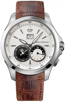 Buy this new Girard Perregaux Traveller Large Date Moonphases GMT 49655-11-132-bb6a mens watch for the discount price of £9,945.00. UK Retailer.