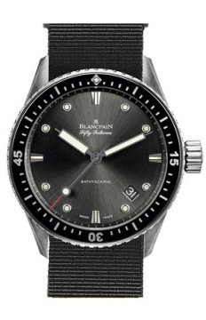 Buy this new Blancpain Fifty Fathoms Bathyscaphe Automatic 43mm 5000-1110-NABA mens watch for the discount price of £9,240.00. UK Retailer.