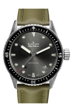 Buy this new Blancpain Fifty Fathoms Bathyscaphe Automatic 43mm 5000-1110-k52a mens watch for the discount price of £9,240.00. UK Retailer.