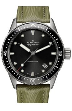 Buy this new Blancpain Fifty Fathoms Bathyscaphe Automatic 43mm 5000-1230-k52a mens watch for the discount price of £7,545.00. UK Retailer.