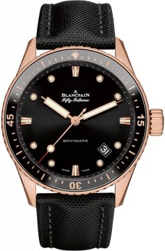 Buy this new Blancpain Fifty Fathoms Bathyscaphe Automatic 43mm 5000-36s30-b52a mens watch for the discount price of £20,416.00. UK Retailer.