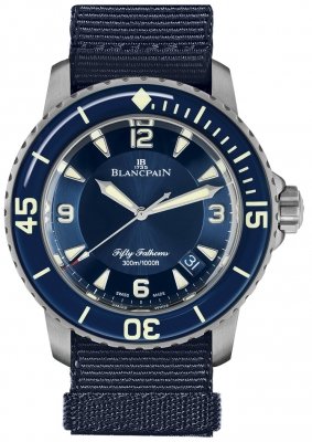 Buy this new Blancpain Fifty Fathoms Automatic 5015-12b40-naoa mens watch for the discount price of £13,904.00. UK Retailer.