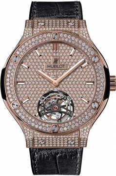 Buy this new Hublot Classic Fusion Tourbillon 45mm 505.ox.9010.lr.1704 mens watch for the discount price of &pound;78,039.00. UK Retailer.
