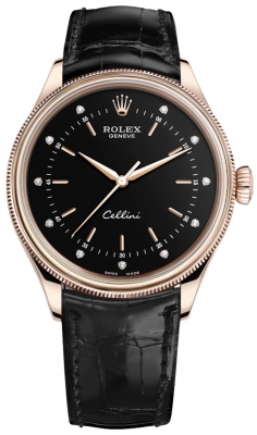 Buy this new Rolex Cellini Time 39mm 50505 Black Diamond Black Strap mens watch for the discount price of £15,150.00. UK Retailer.