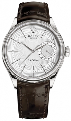 Buy this new Rolex Cellini Date 39mm 50519 Silver Brown Strap mens watch for the discount price of £16,731.00. UK Retailer.