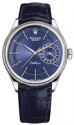 Rolex Cellini Date 39mm 50519 Blue Blue Strap watch