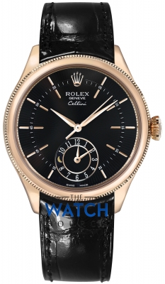 Buy this new Rolex Cellini Dual Time 39mm 50525 Black mens watch for the discount price of £15,500.00. UK Retailer.
