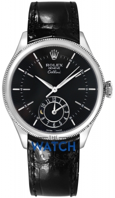 Buy this new Rolex Cellini Dual Time 39mm 50529 Black mens watch for the discount price of £15,500.00. UK Retailer.