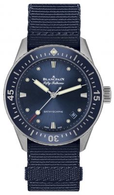 Buy this new Blancpain Fifty Fathoms Bathyscaphe Automatic 38mm 5100-1140-naoa ladies watch for the discount price of £8,550.00. UK Retailer.