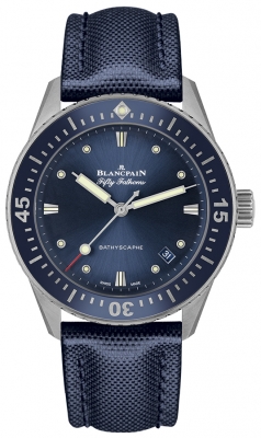 Buy this new Blancpain Fifty Fathoms Bathyscaphe Automatic 38mm 5100-1140-o52a ladies watch for the discount price of £9,025.00. UK Retailer.