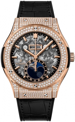 Buy this new Hublot Classic Fusion Aerofusion Moonphase 45mm 517.ox.0180.lr.1704 mens watch for the discount price of £37,782.00. UK Retailer.