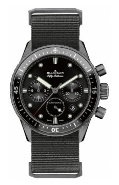 Buy this new Blancpain Fifty Fathoms Bathyscaphe Flyback Chronograph 43mm 5200-0130-naba mens watch for the discount price of £15,048.00. UK Retailer.