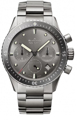 Buy this new Blancpain Fifty Fathoms Bathyscaphe Flyback Chronograph 43mm 5200-1210-98s mens watch for the discount price of £16,560.00. UK Retailer.