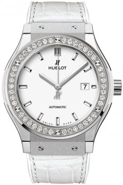 Buy this new Hublot Classic Fusion Automatic 42mm 542.ne.2010.lr.1204 ladies watch for the discount price of £9,095.00. UK Retailer.