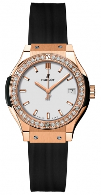 Buy this new Hublot Classic Fusion Quartz 33mm 581.ox.2611.rx.1104 ladies watch for the discount price of £13,770.00. UK Retailer.
