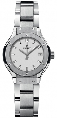 Buy this new Hublot Classic Fusion Quartz 33mm 581.nx.2611.nx ladies watch for the discount price of £4,165.00. UK Retailer.