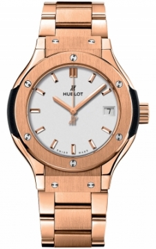 Buy this new Hublot Classic Fusion Quartz 33mm 581.ox.2611.ox ladies watch for the discount price of £17,879.00. UK Retailer.