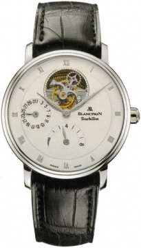 Buy this new Blancpain Villeret Tourbillon 8 Day Power Reserve  6025-1542-55b mens watch for the discount price of £103,752.00. UK Retailer.