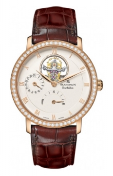 Buy this new Blancpain Villeret Tourbillon 8 Day Power Reserve  6025-2942-55b mens watch for the discount price of £102,872.00. UK Retailer.