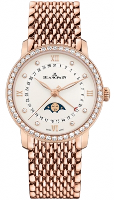 Buy this new Blancpain Villeret Quantieme Phases de Lune 33.2mm 6126-2987-mmb ladies watch for the discount price of £35,992.00. UK Retailer.