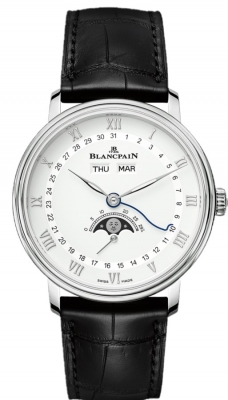 Buy this new Blancpain Villeret Moonphase & Complete Calendar 38mm 6264-1127-55b mens watch for the discount price of £10,824.00. UK Retailer.