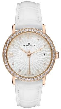 Buy this new Blancpain Ladies Ultra Slim Automatic 34mm 6604-2944-55a ladies watch for the discount price of £23,584.00. UK Retailer.