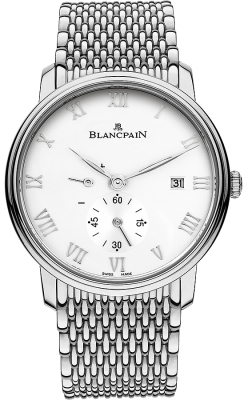 Buy this new Blancpain Villeret Small Seconds Date & Power Reserve Mechanical 6606-1127-mmb mens watch for the discount price of £10,560.00. UK Retailer.