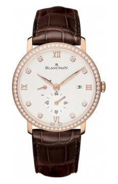 Buy this new Blancpain Villeret Small Seconds Date & Power Reserve Mechanical 6606-2987-55B mens watch for the discount price of £24,464.00. UK Retailer.