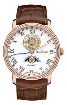 Buy this new Blancpain Villeret Carrousel Moonphase 42mm 6622L-3631-55b mens watch for the discount price of £119,240.00. UK Retailer.