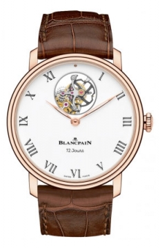 Buy this new Blancpain Villeret 12 Days Tourbillon 42mm 66240-3631-55b mens watch for the discount price of £117,216.00. UK Retailer.