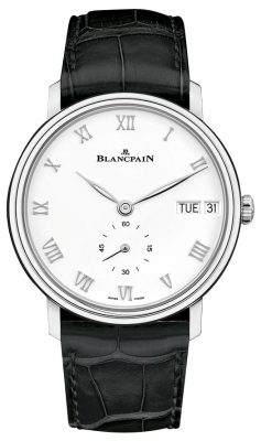 Buy this new Blancpain Villeret Ultra Slim Day Date 40mm 6652-1127-55b mens watch for the discount price of £9,680.00. UK Retailer.