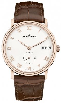 Buy this new Blancpain Villeret Ultra Slim Day Date 40mm 6652-3642-55a mens watch for the discount price of £17,600.00. UK Retailer.