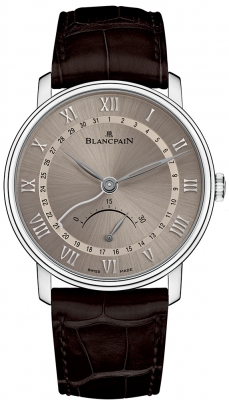 Buy this new Blancpain Villeret Ultra Slim Date 30 Seconds Retrograde 6653q-1504-55b mens watch for the discount price of £20,856.00. UK Retailer.