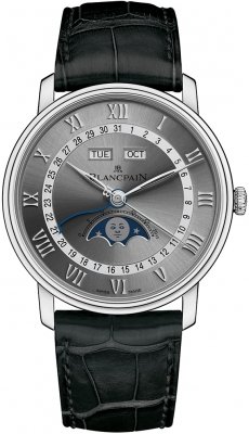 Buy this new Blancpain Villeret Moonphase & Complete Calendar 40mm 6654-1113-55b mens watch for the discount price of £13,200.00. UK Retailer.