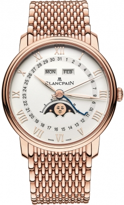 Buy this new Blancpain Villeret Moonphase & Complete Calendar 40mm 6654-3642-mmb mens watch for the discount price of £41,448.00. UK Retailer.