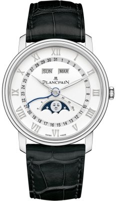 Buy this new Blancpain Villeret Moonphase & Complete Calendar 40mm 6654a-1127-55b mens watch for the discount price of £14,250.00. UK Retailer.