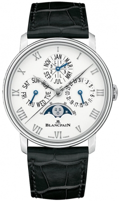Buy this new Blancpain Villeret Quantieme Perpetual 40mm 6656-1127-55b mens watch for the discount price of £32,120.00. UK Retailer.