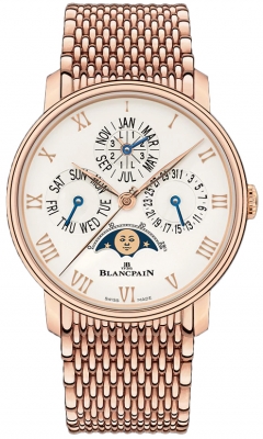 Buy this new Blancpain Villeret Quantieme Perpetual 40mm 6656-3642-mmb mens watch for the discount price of £59,312.00. UK Retailer.