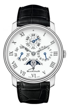 Buy this new Blancpain Villeret Quantieme Perpetual 8 Days Automatic 42mm 6659-3431-55b mens watch for the discount price of £73,920.00. UK Retailer.