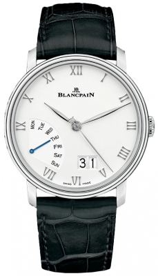 Buy this new Blancpain Villeret Grand Date Retrograde Day 40mm 6668-1127-55b mens watch for the discount price of £12,144.00. UK Retailer.