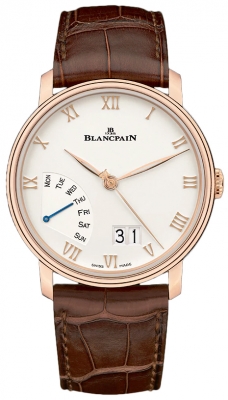 Buy this new Blancpain Villeret Grand Date Retrograde Day 40mm 6668-3642-55b mens watch for the discount price of £22,792.00. UK Retailer.